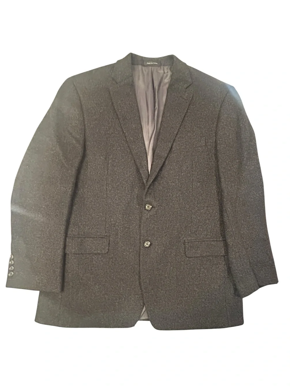 Lauren Ralph Lauren 100% Camel Hair Gray Two-Button Men's Sport Coat 42R